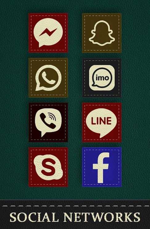 Texture Leather Icon Pack UX Theme v1.5.2 (Patched) Apk