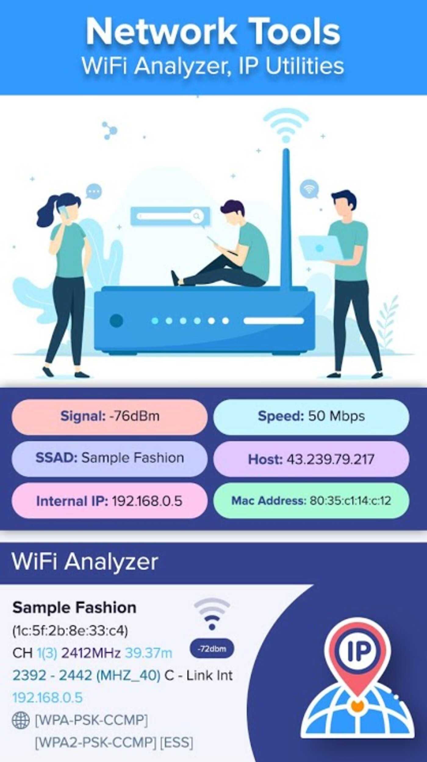 Network Tools: WiFi Analyzer, IP Utilities v1.2 (Pro) APK