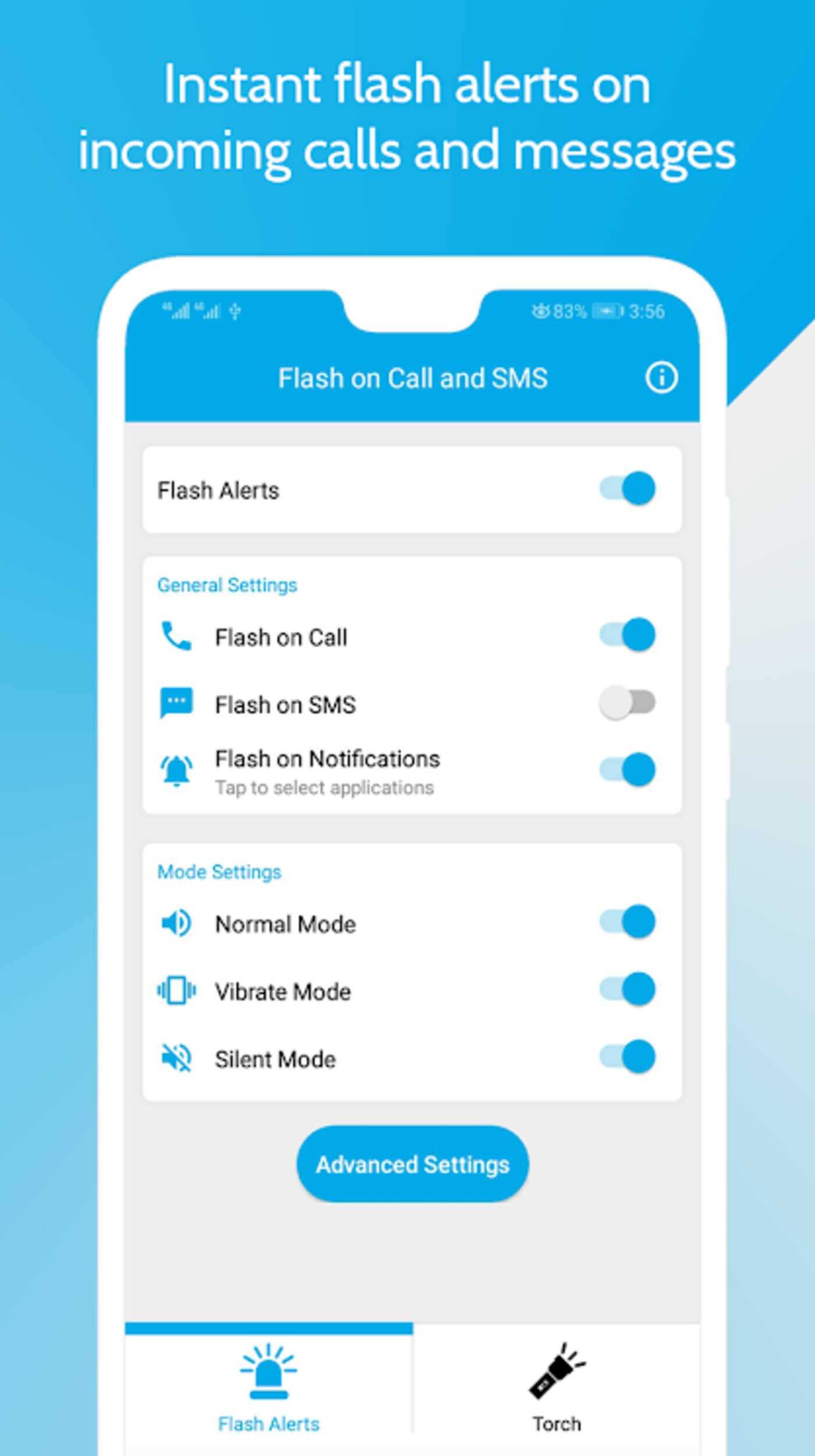 Ultra Flash Alerts: Blink Flash Alert on Call, SMS v1.1.6 (Pro) APK