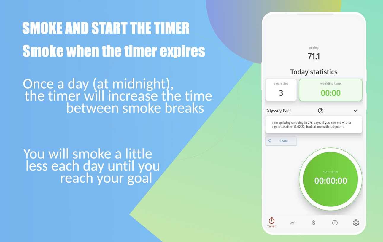 SWay: Quit or Less Smoking Timer Cigarette Tracker 2.1.2 (Premium) APK